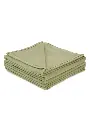 Couverture d'été 100% coton fabrication française couleur vert olive
