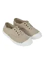 Tennis femme avec élastique sans lacets couleur beige taupe