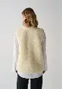 Gilet en laine de mouton femme couleur blanc