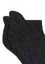 Socquettes mixtes en bambou couleur noir maille bouclette