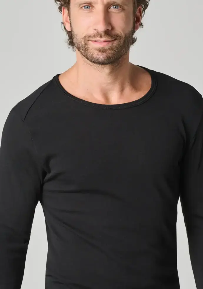 Tshirt homme manches longues couleur noir