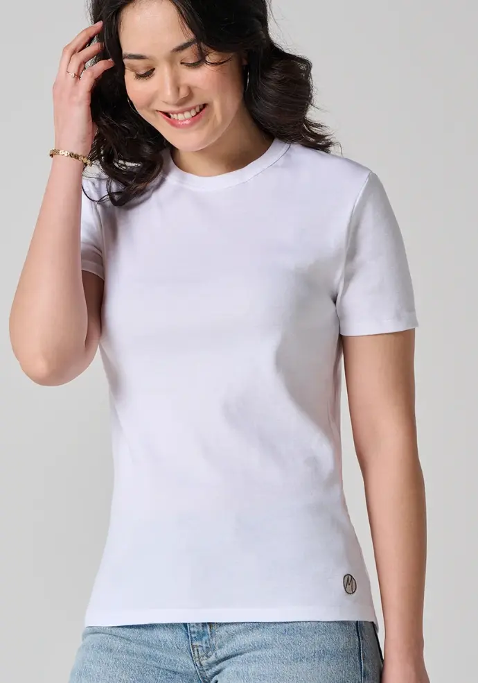 T-shirt femme en coton biologique manches courtes made in France