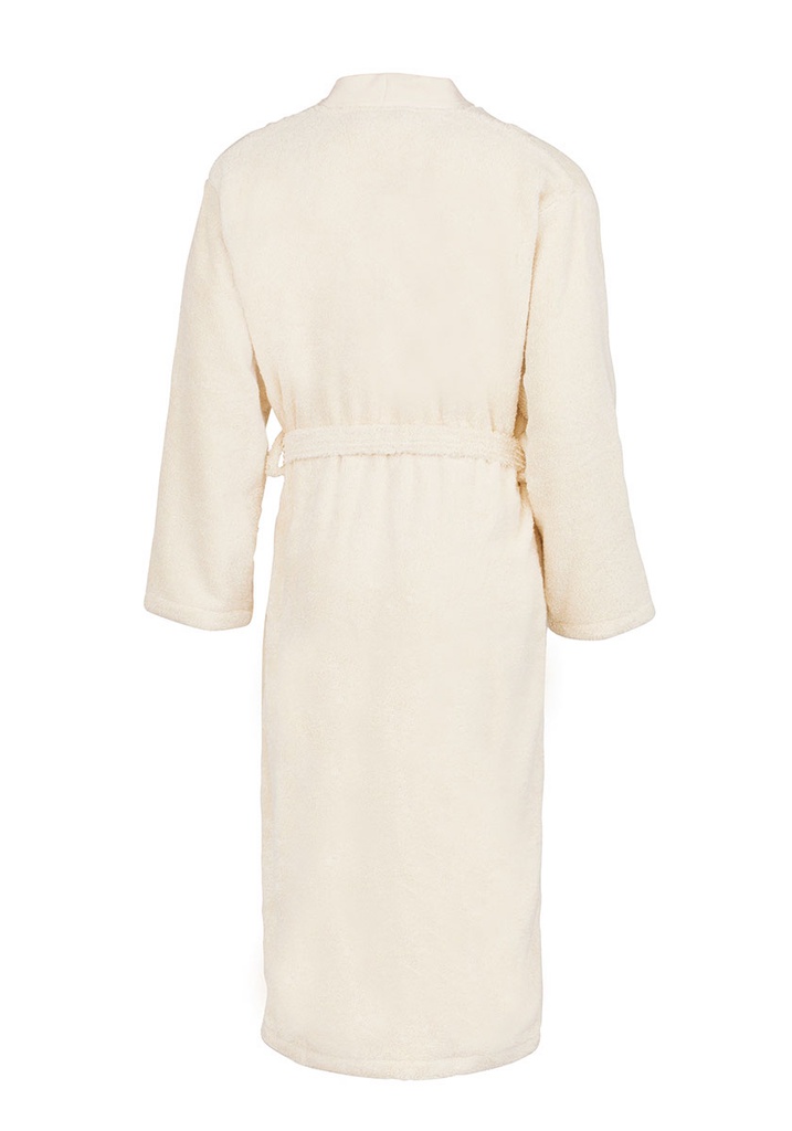 Peignoir de bain mixte en coton bio couleur écru