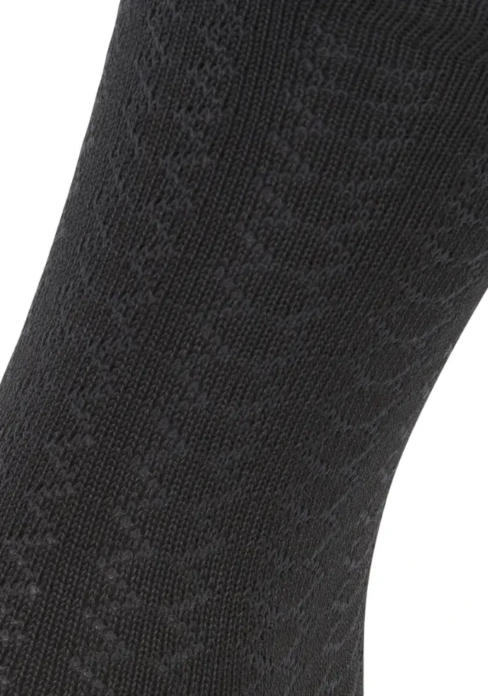 Chaussettes femme coton maille ajourée couleur noir