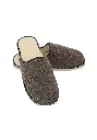 Mules homme en mohair et alpaga semelle feutre fabrication française