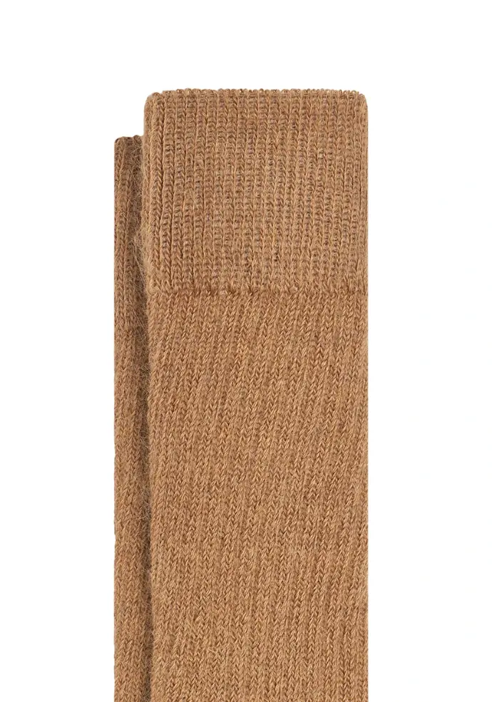 Chaussettes mixtes mohair grand confort couleur beige