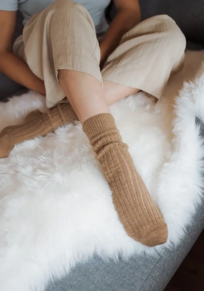 Chaussettes mixtes mohair de chevreau des Pyrénées