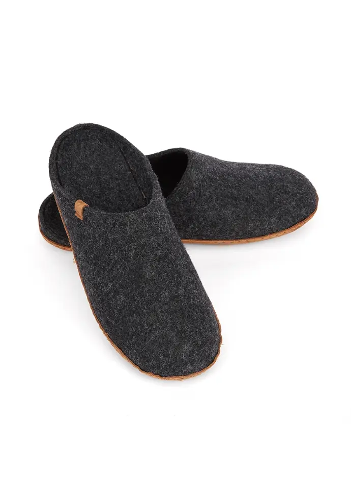 Mules homme en feutre de laine