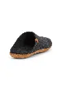 Mules homme en laine non fourrées semelle cuir