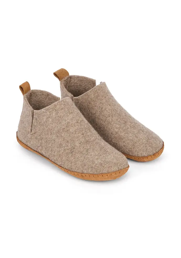 Chaussons femme non fourrés couleur beige
