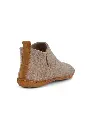 Chaussons femme non fourrés semelle cuir