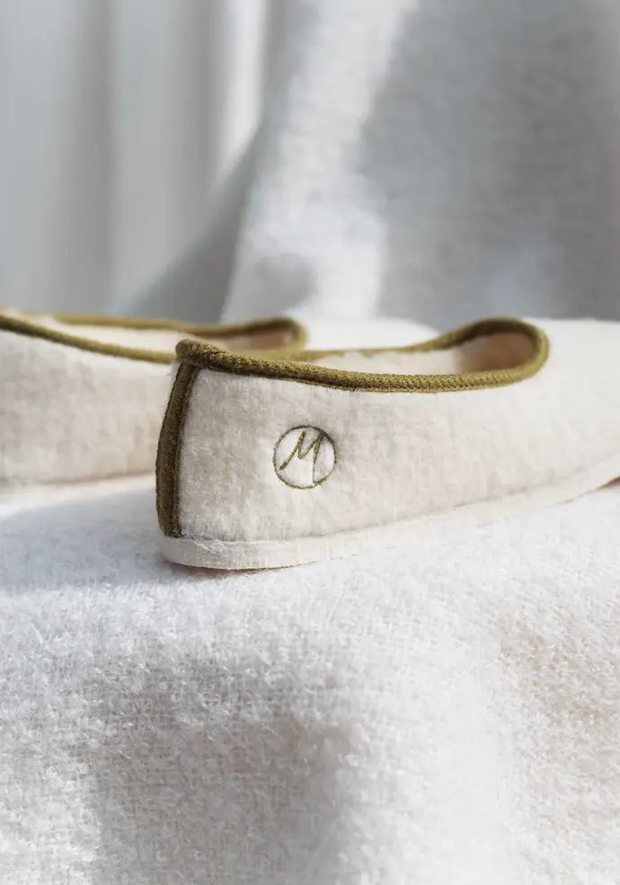 Ballerines en laine mérinos fabrication française