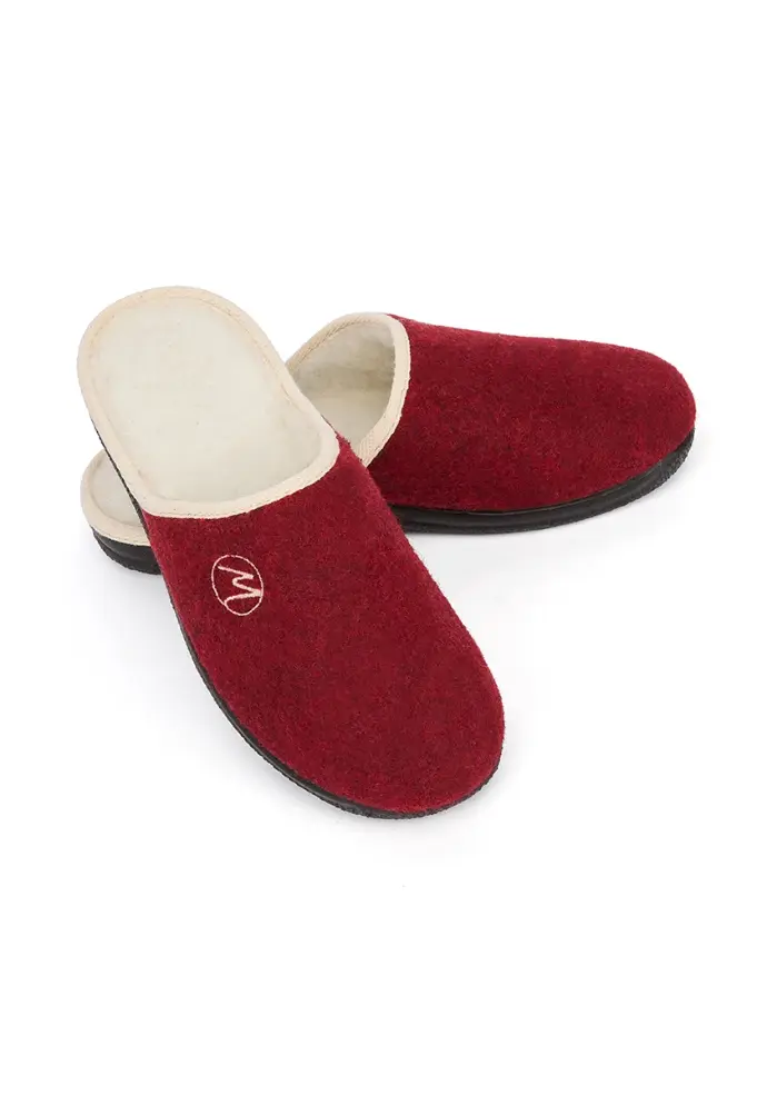 Mules fourrées laine naturelle fabrication française