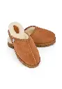 Mules femme en peau fourrées laine