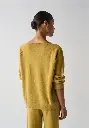 Pull femme en laine mérinos et alpaga couleur vert olive