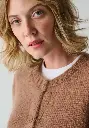 Gilet femme en mohair de chevreau col rond