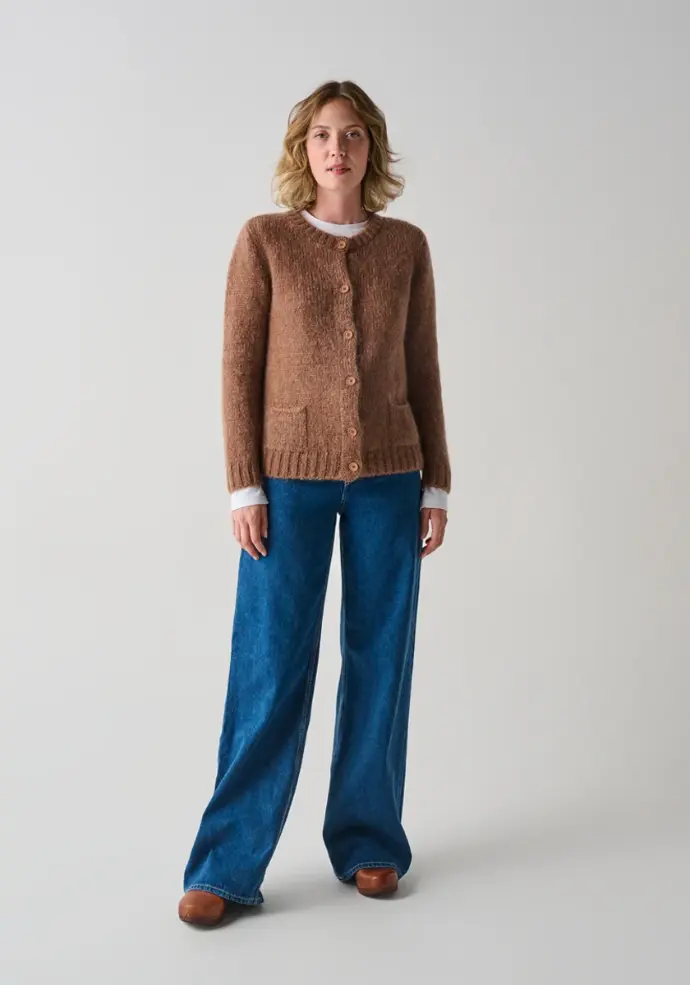 Cardigan femme en laine mohair