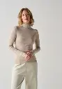 Sous pull laine et soie pour femme