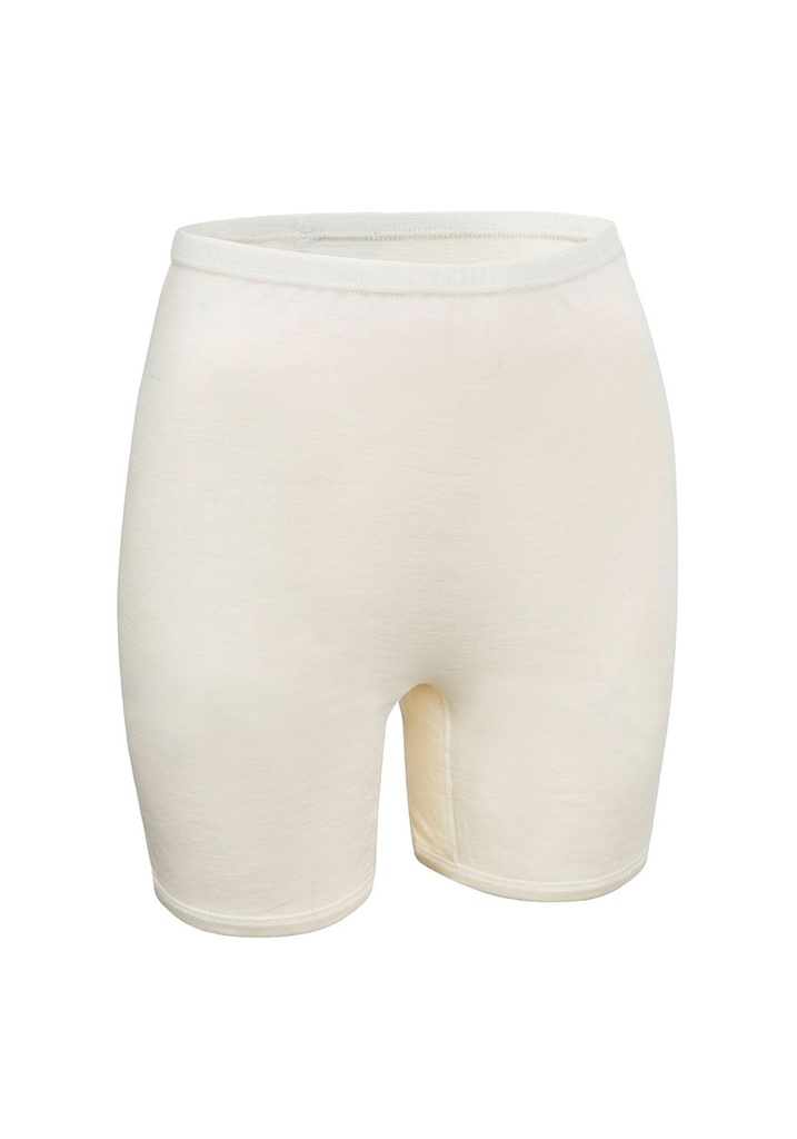 Shorty femme en laine et soie confection italienne couleur écru