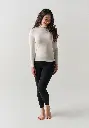 Sous-pull  femme col roulé laine et soie confection italienne