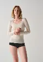 Sous vêtement chaud femme laine et soie confection italienne