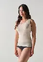 Débardeur femme chaud en laine et soie confection italienne