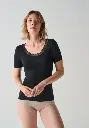 Chemise chaude femme en laine et soie confection italienne