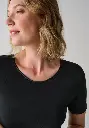 Sous vêtement chaud  femme en laine et soie finition gansée