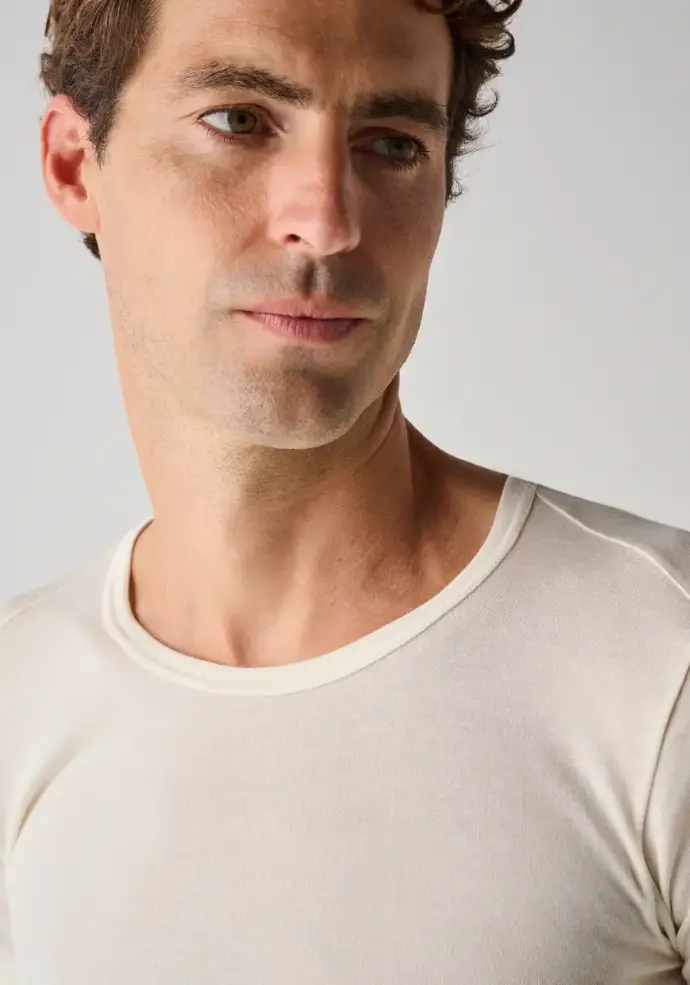 T-shirt chaud homme manches courtes col rond