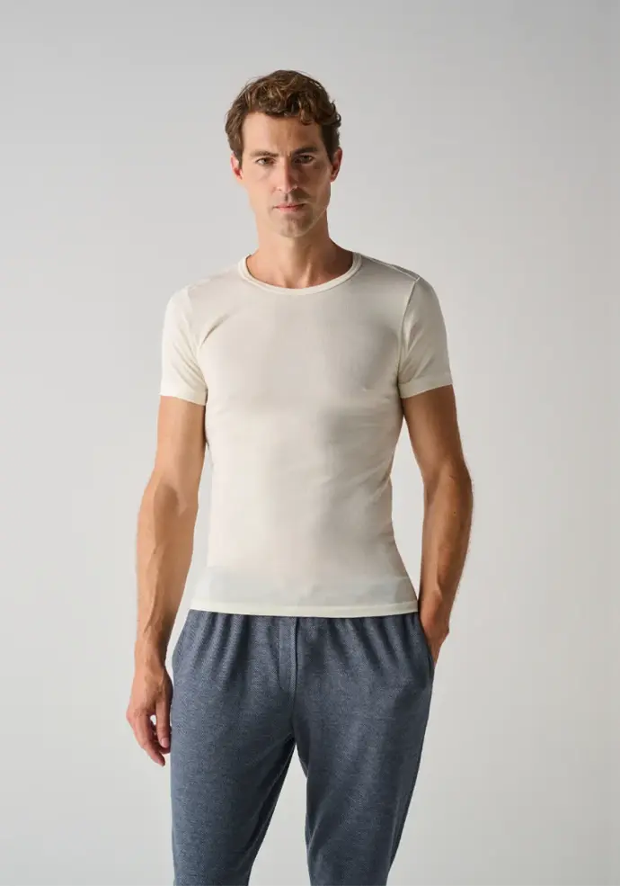 T-shirt chaud homme manches courtes confection italienne