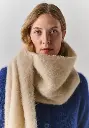 Etole 100% mohair pour femme couleur écru made in France