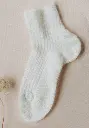 Socquettes mixtes en mohair couleur écru second choix