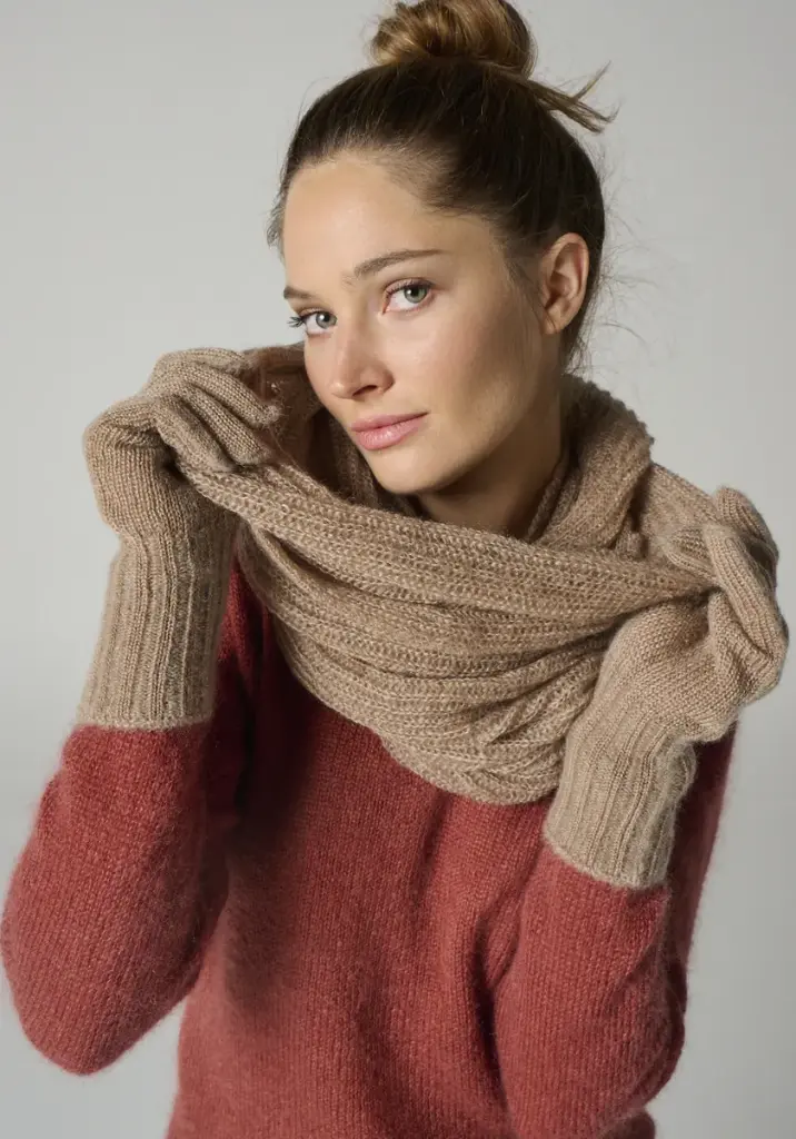 Parure femme en mohair de chevreau made in France