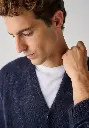 Cardigan homme en mohair de chevreau et soie