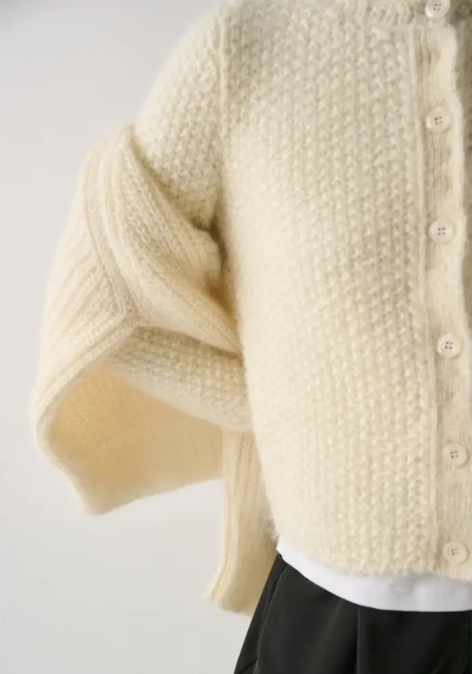 Cardigan femme en kid mohair