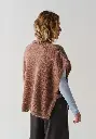 Poncho femme en mohair de chevreau couleur moka