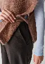 Poncho femme en mohair de chevreau fermeture pattes de boutonnage