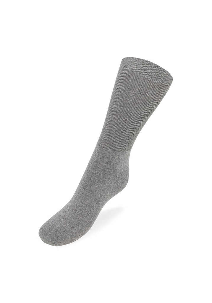 Chaussettes coton sans élastique mixtes couleur gris