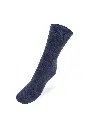 Lot de 3 chaussettes en coton fine fleur mixtes couleur bleu