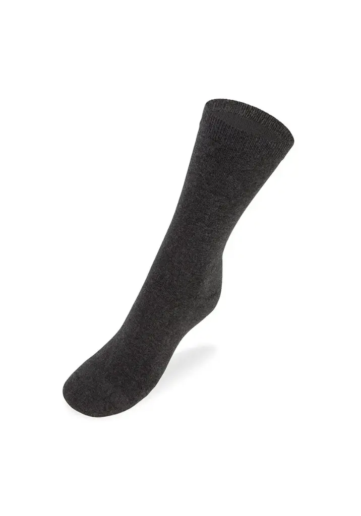 Lot de 3 chaussettes en coton fine fleur mixtes couleur gris