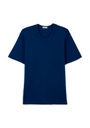 T-shirt homme col rond en laine mérinos couleur bleu