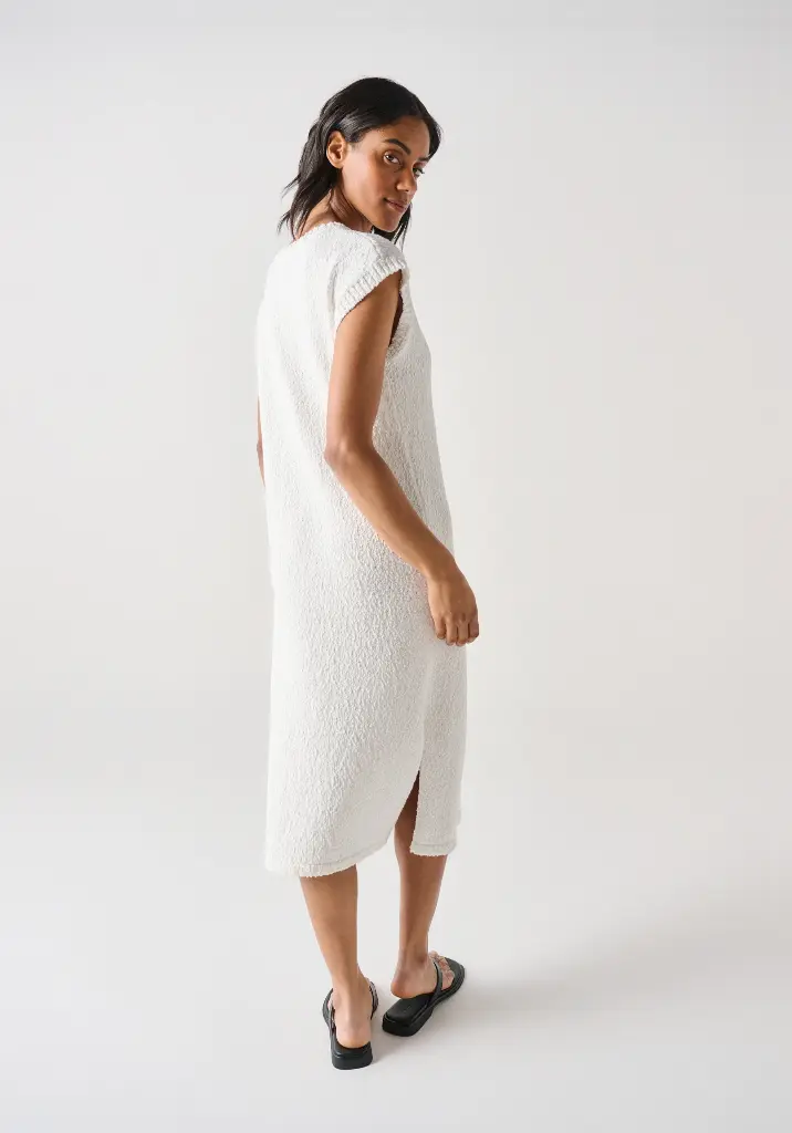 Robe longue en coton bio couleur blanc