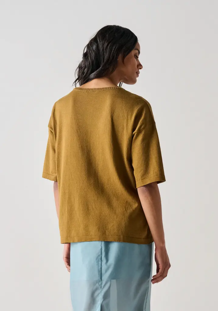 Haut femme 100% coton bio couleur tabac