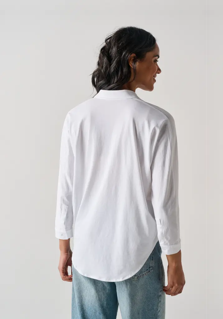 Chemise femme en coton Pima couleur blanc