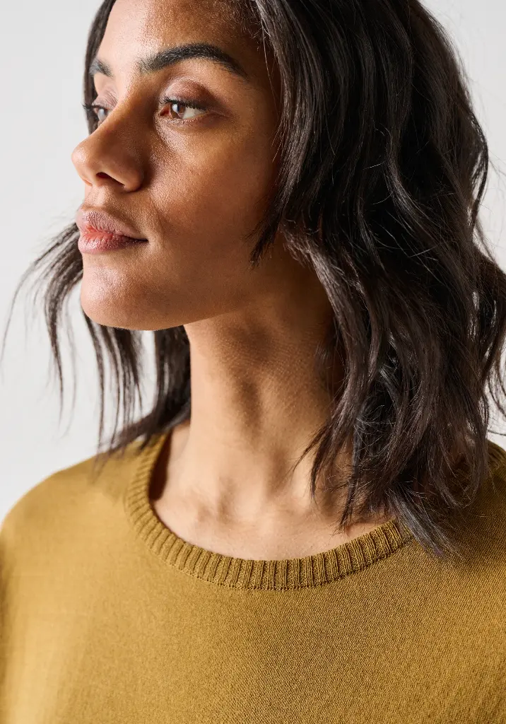 Haut femme 100% coton bio couleur tabac