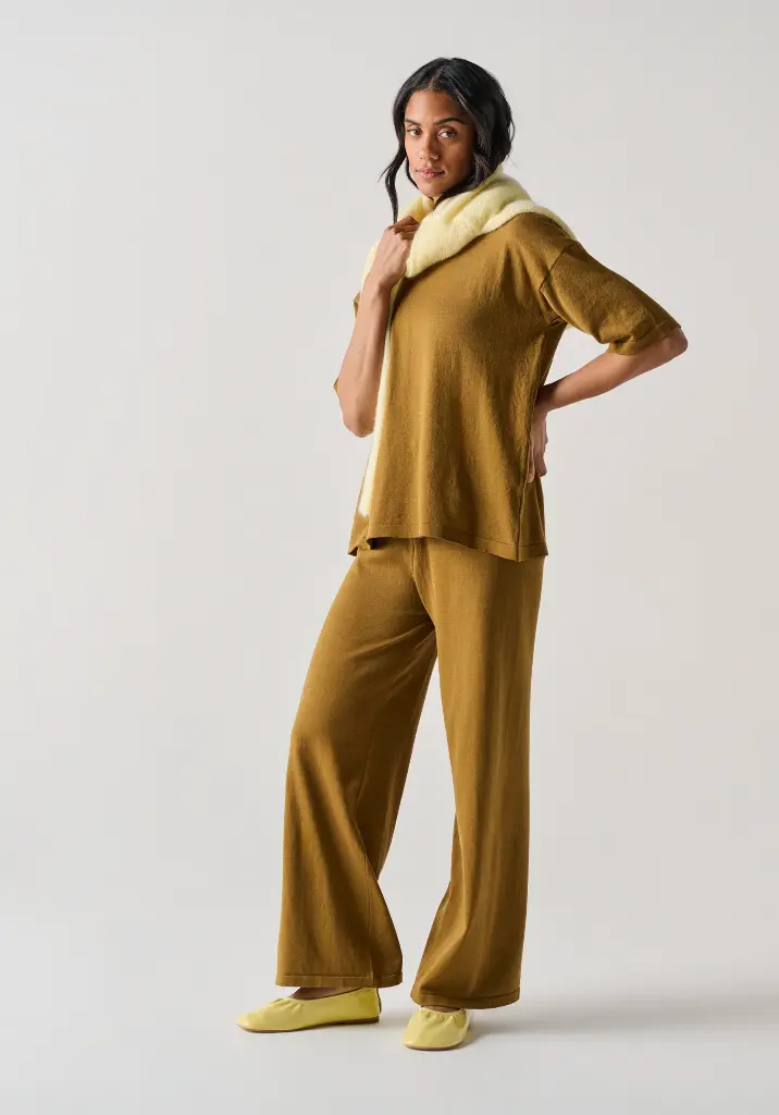 Ensemble femme 100% coton bio couleur tabac