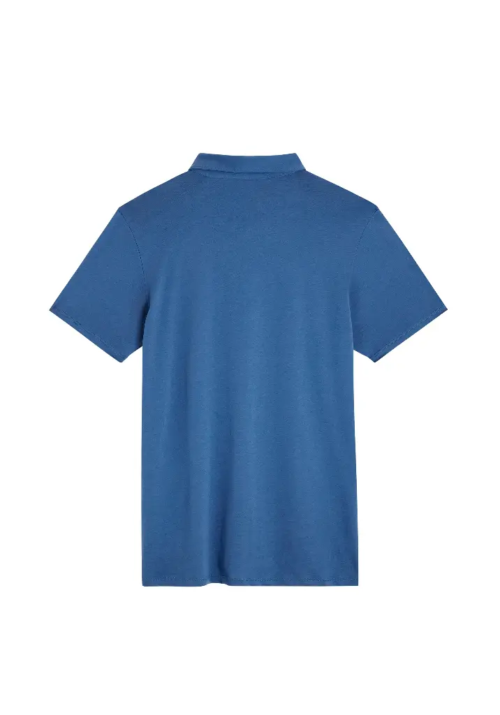 Polo homme en 100% coton Pima couleur bleu