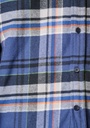 Chemise homme en flanelle chaude 100% coton écossais bleu