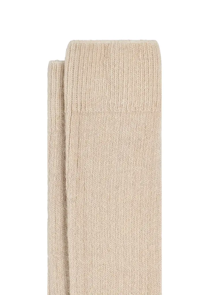 Mi-bas mixtes grand confort en mohair couleur crème
