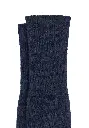 Mi-bas mixtes en laine mohair santé + couleur bleu marine